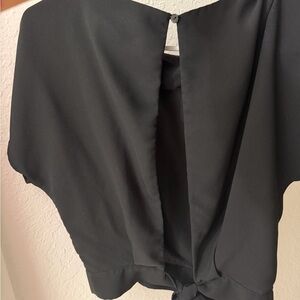 Forever 21 Black Tie-Front Blouse